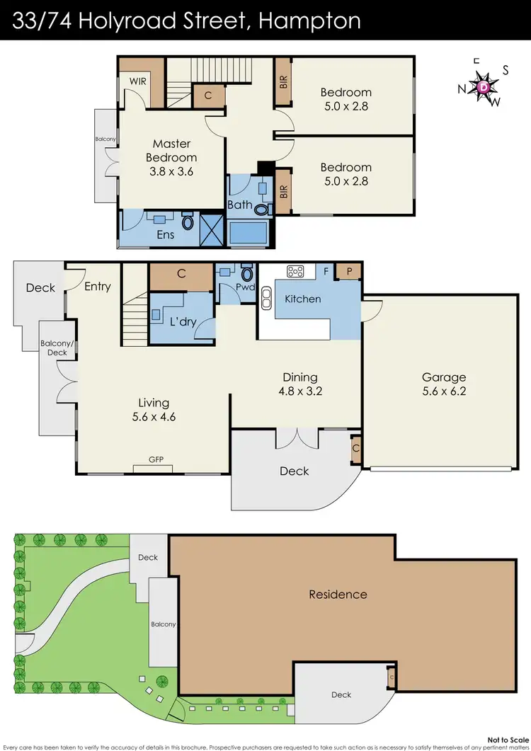 Floorplan of Homely townhouse listing, 74 Holyrood Street, Hampton VIC 3188