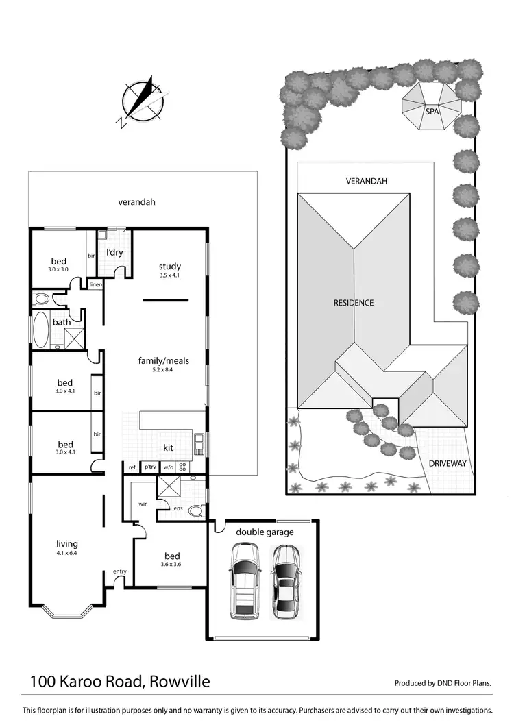 Floorplan of Homely house listing, 100 Karoo Road, Rowville VIC 3178