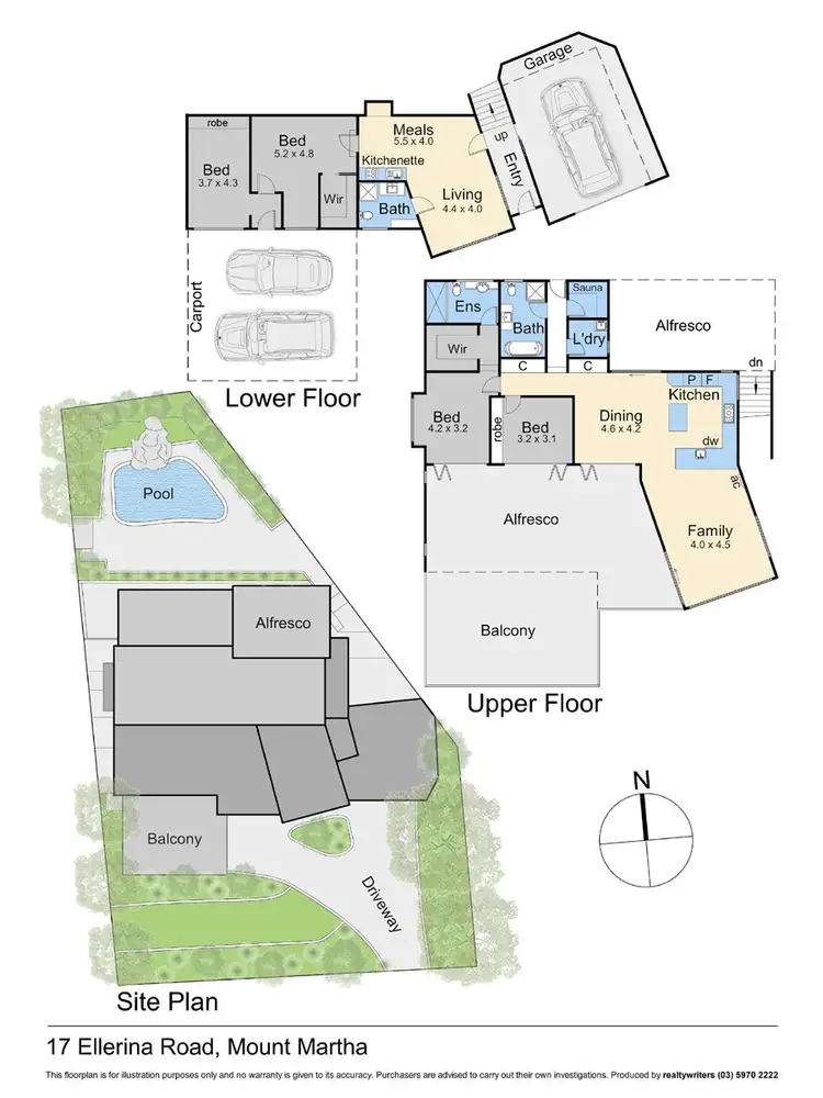 Floorplan of Homely house listing, 17 Ellerina Road, Mount Martha VIC 3934