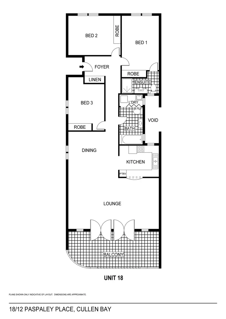 Floorplan of Homely apartment listing, 18/12 Paspaley Place, Larrakeyah NT 820