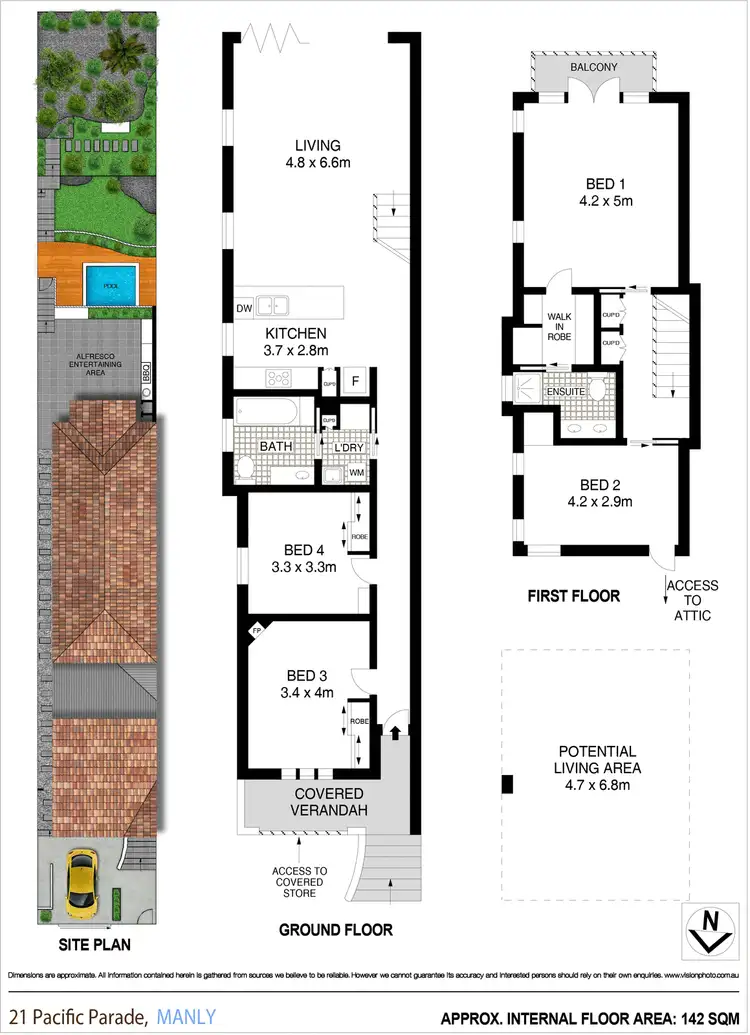 Floorplan of Homely house listing, 21 Pacific Parade, Manly NSW 2095