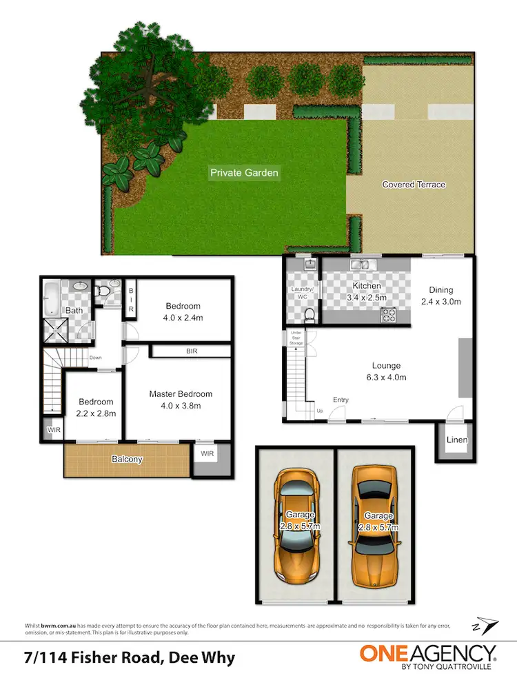 Floorplan of Homely townhouse listing, 7/114 Fisher Road, Dee Why NSW 2099