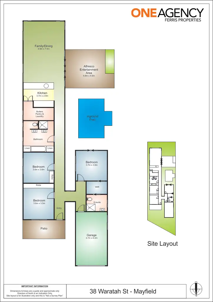 Floorplan of Homely house listing, 38 Waratah Street, Mayfield NSW 2304