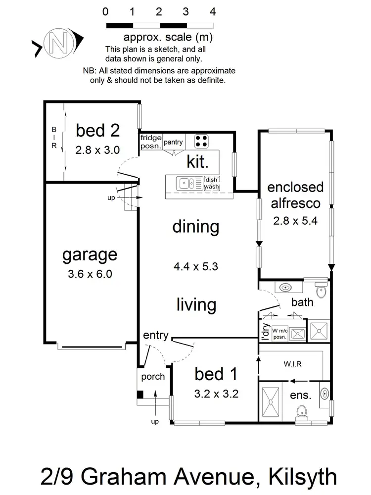 Floorplan of Homely unit listing, 2/9 Graham Avenue, Kilsyth VIC 3137