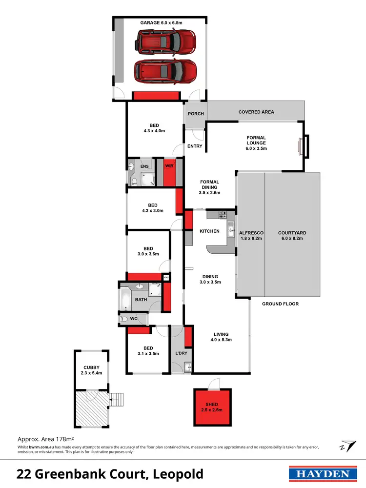Floorplan of Homely house listing, 22 Greenbank Court, Leopold VIC 3224