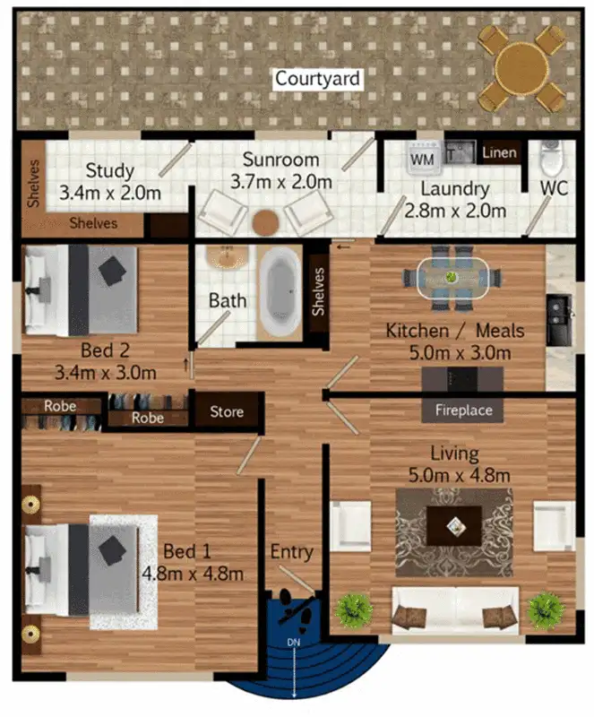 Floorplan of Homely house listing, 1/1 Davison Street, Crestwood NSW 2620