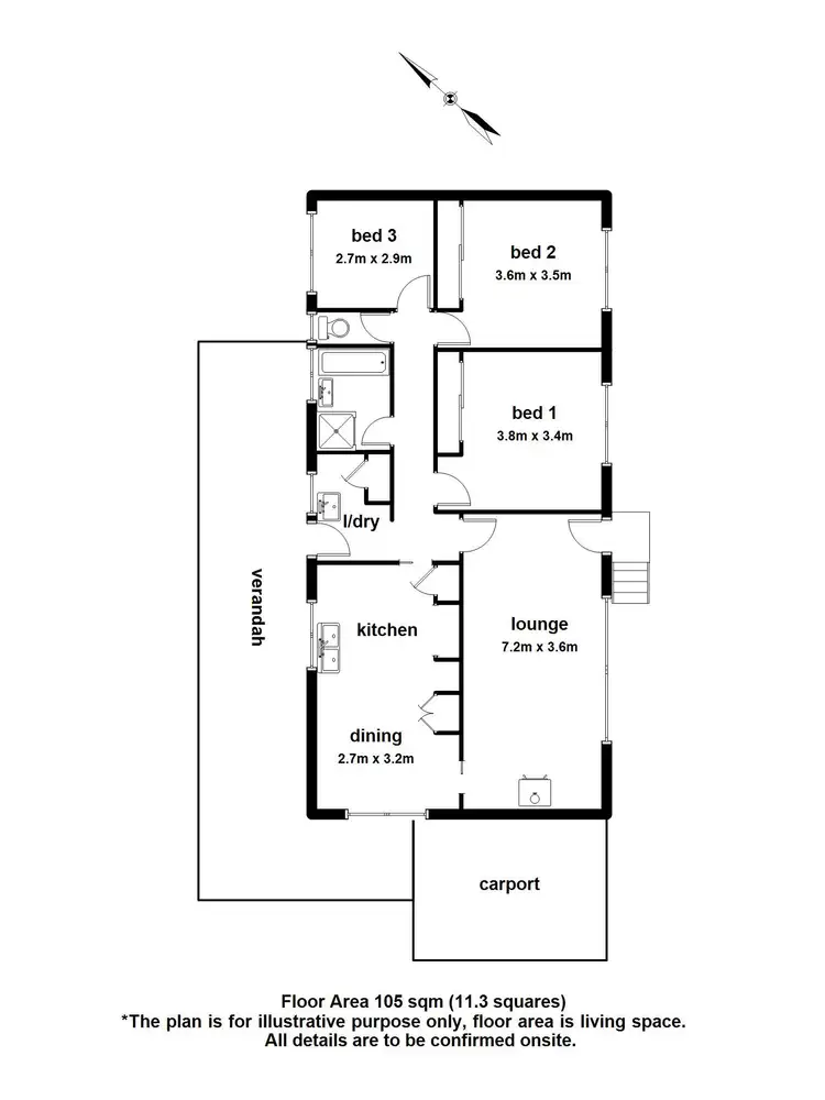 Floorplan of Homely house listing, 1 Fern Grove, Ferny Creek VIC 3786