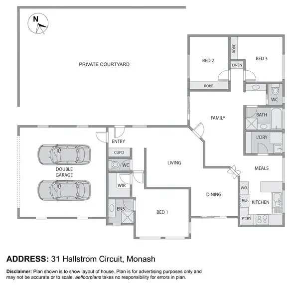 Floorplan of Homely house listing, 31 Hallstrom Circuit, Monash ACT 2904