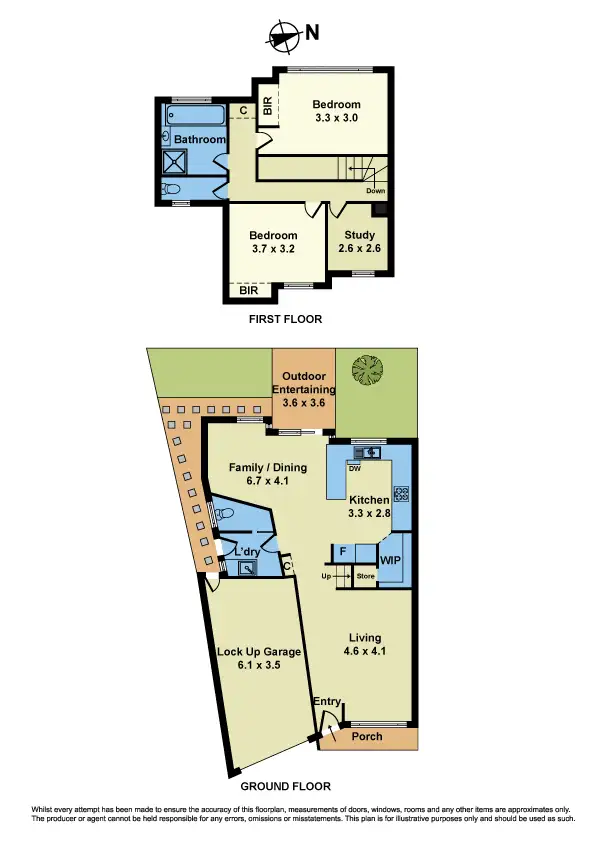 Floorplan of Homely townhouse listing, 3/1 Basil Street, Newport VIC 3015