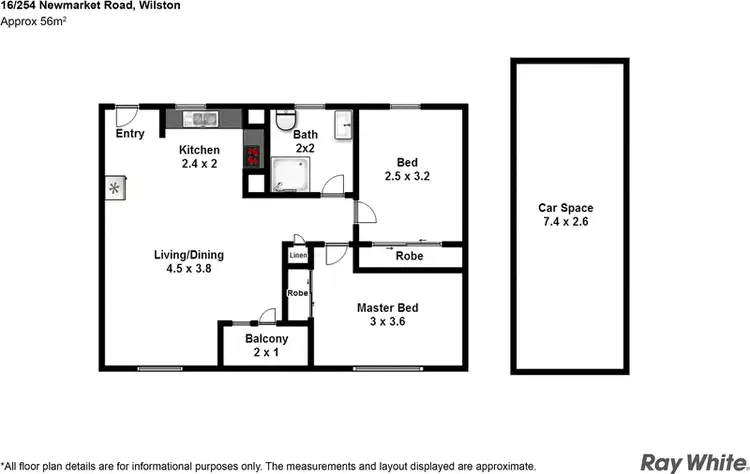 Floorplan of Homely unit listing, 16/254 Newmarket Road, Wilston QLD 4051