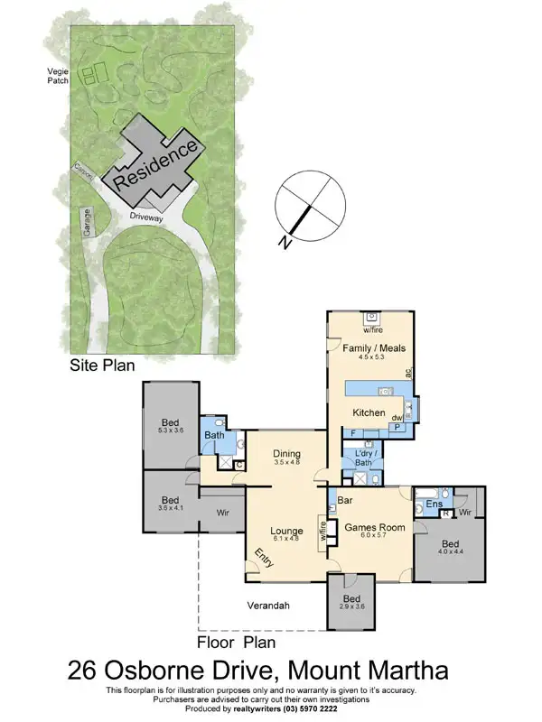 Floorplan of Homely house listing, 26 Osborne Drive, Mount Martha VIC 3934