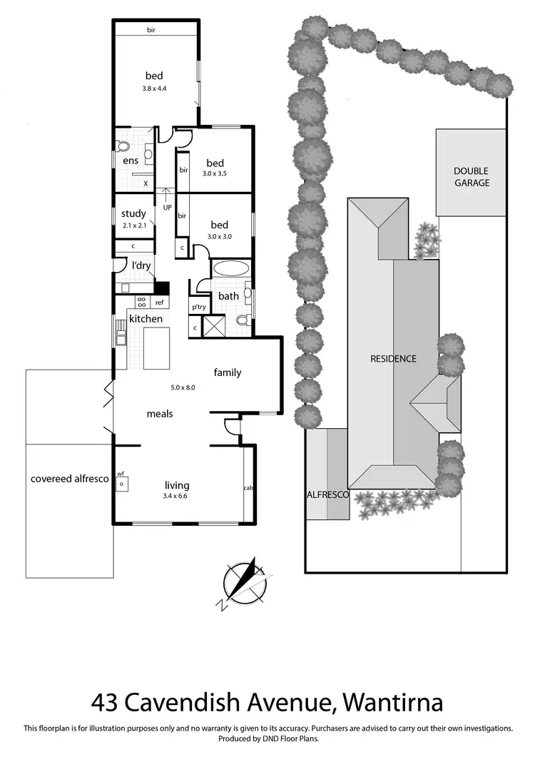 Floorplan of Homely house listing, 43 Cavendish Avenue, Wantirna VIC 3152