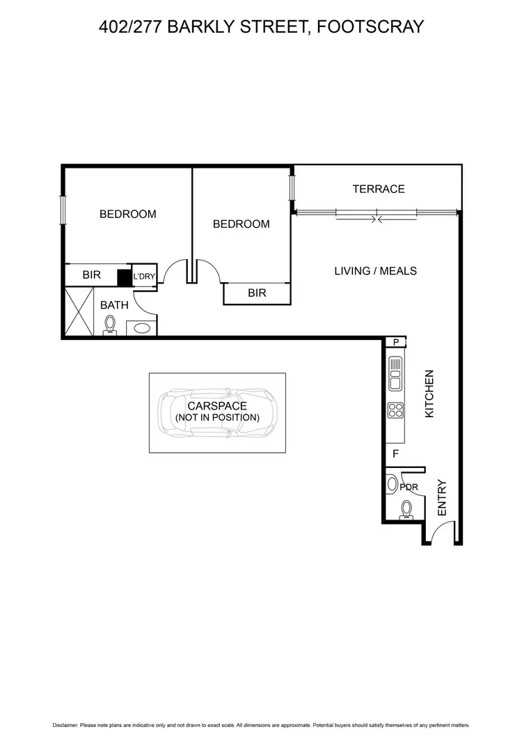 Floorplan of Homely apartment listing, 402/277 Barkly Street, Footscray VIC 3011