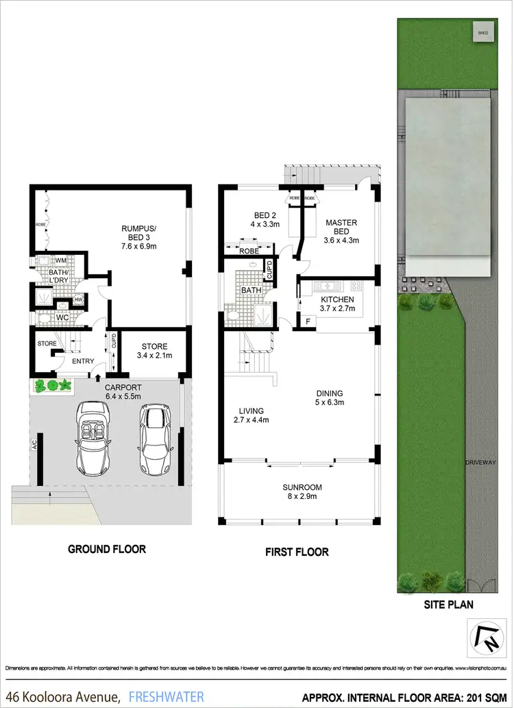Floorplan of Homely house listing, 46 Kooloora Avenue, Freshwater NSW 2096