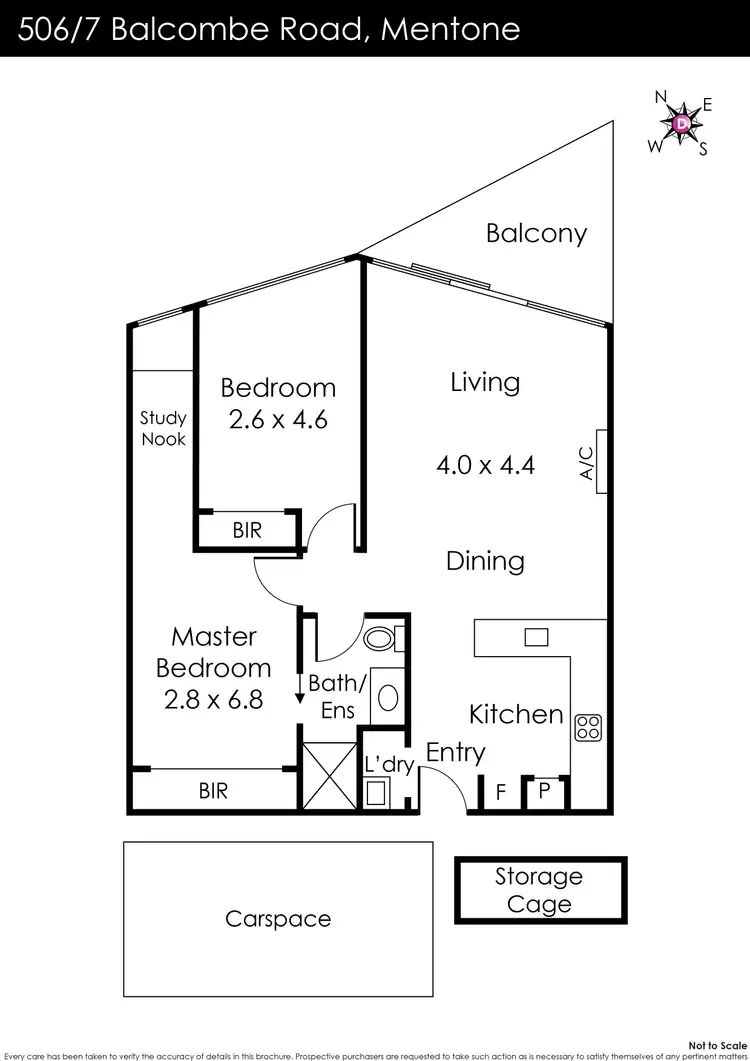 Floorplan of Homely apartment listing, 506/7 Balcombe Road, Mentone VIC 3194
