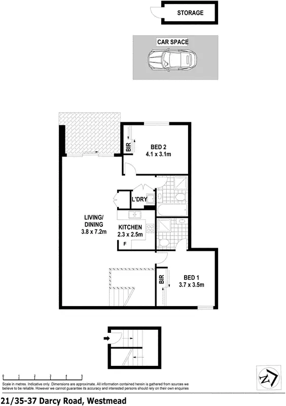 Floorplan of Homely apartment listing, 21/35-37 Darcy Road, Westmead NSW 2145