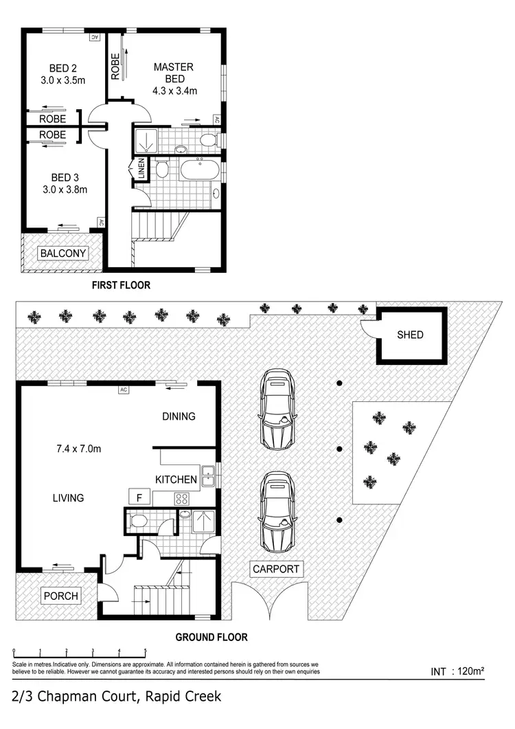 Floorplan of Homely townhouse listing, 2/3 Chapman Court, Rapid Creek NT 810