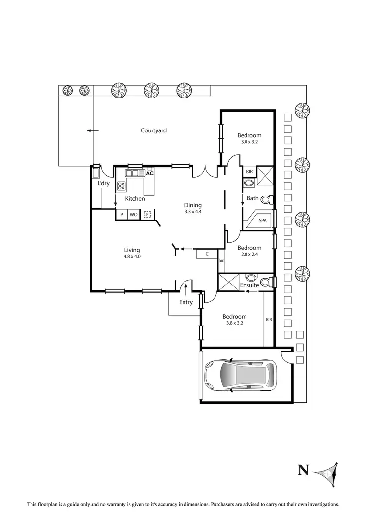 Floorplan of Homely townhouse listing, 3/8 Ardoyne Street, Black Rock VIC 3193