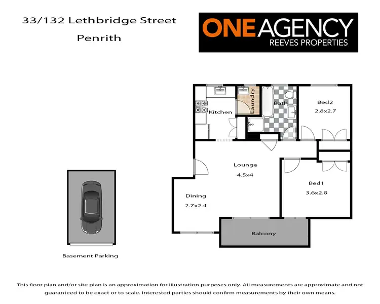 Floorplan of Homely unit listing, 33/132 Lethbridge Street, Penrith NSW 2750