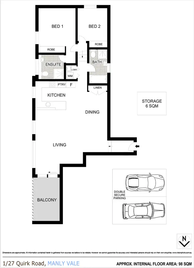 Floorplan of Homely apartment listing, 1/27 Quirk Road, Manly Vale NSW 2093