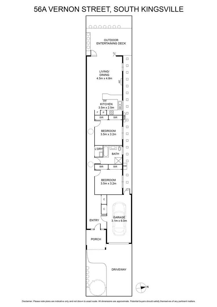 Floorplan of Homely unit listing, 56A Vernon Street, South Kingsville VIC 3015