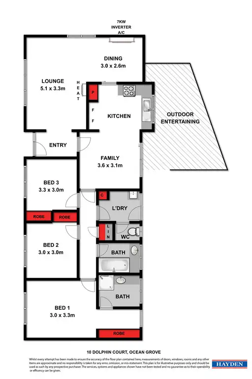 Floorplan of Homely house listing, 10 Dolphin Court, Ocean Grove VIC 3226