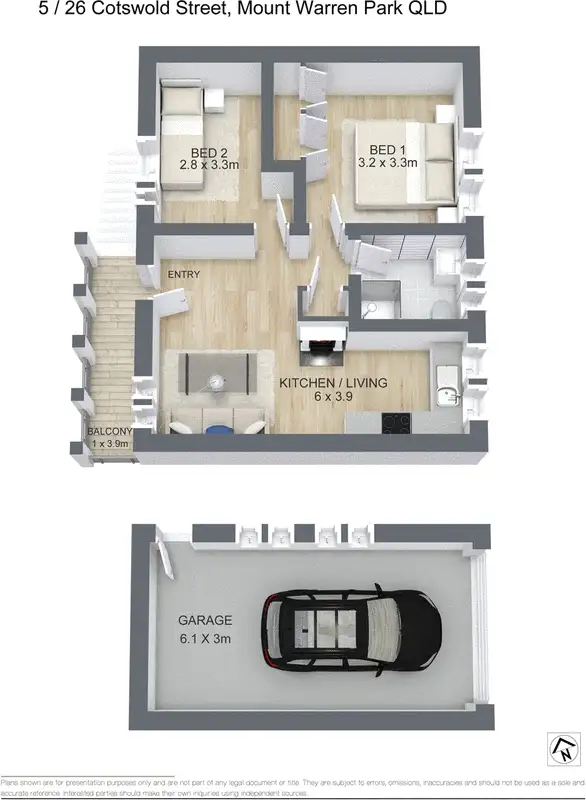 Floorplan of Homely unit listing, 5/26 Cotswold Street, Mount Warren Park QLD 4207