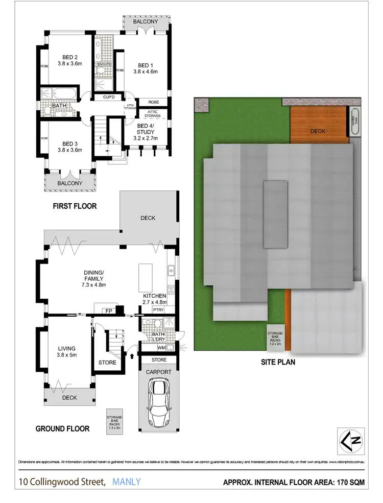 Floorplan of Homely house listing, 10 Collingwood Street, Manly NSW 2095