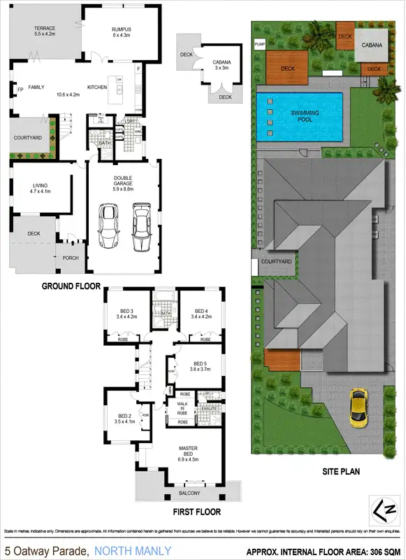 Floorplan of Homely house listing, 5 Oatway Parade, North Manly NSW 2100