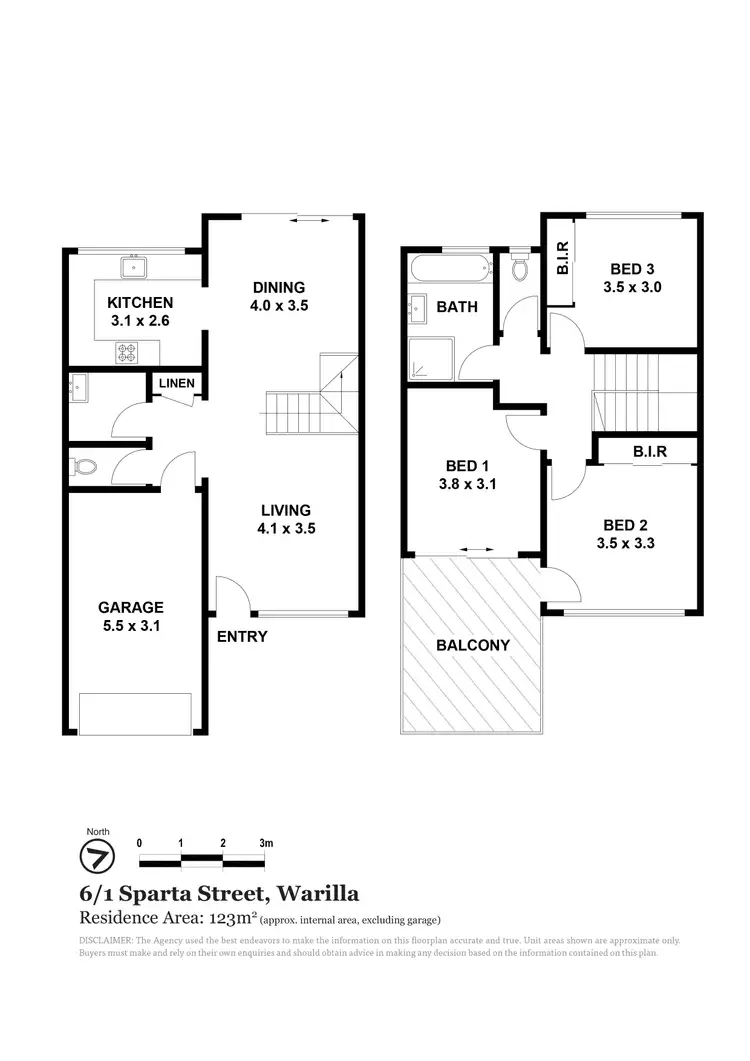 Floorplan of Homely townhouse listing, 6/1 Sparta Street, Warilla NSW 2528