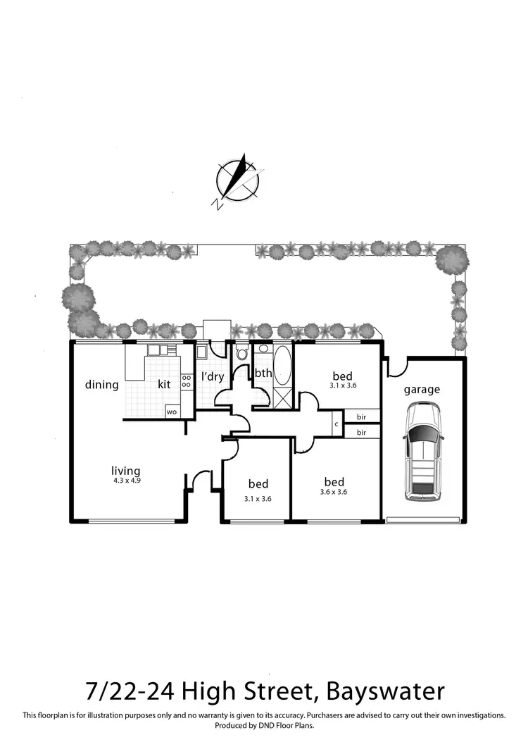 Floorplan of Homely unit listing, 7/22-24 High Street, Bayswater VIC 3153