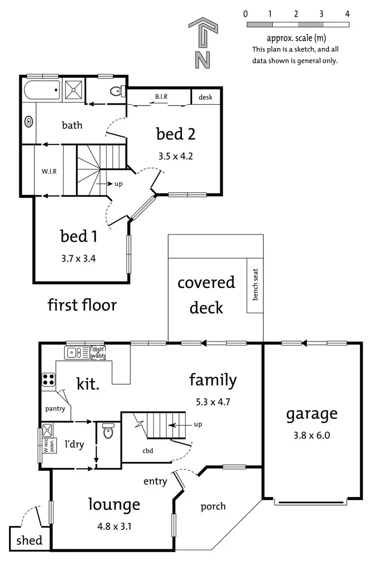 Floorplan of Homely townhouse listing, 41A Caroline Street, Ringwood VIC 3134