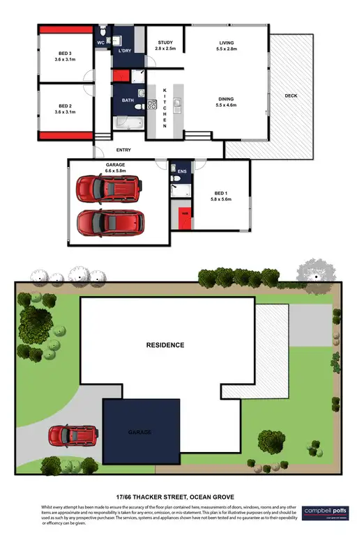 Floorplan of Homely house listing, 17/66 Thacker Street, Ocean Grove VIC 3226