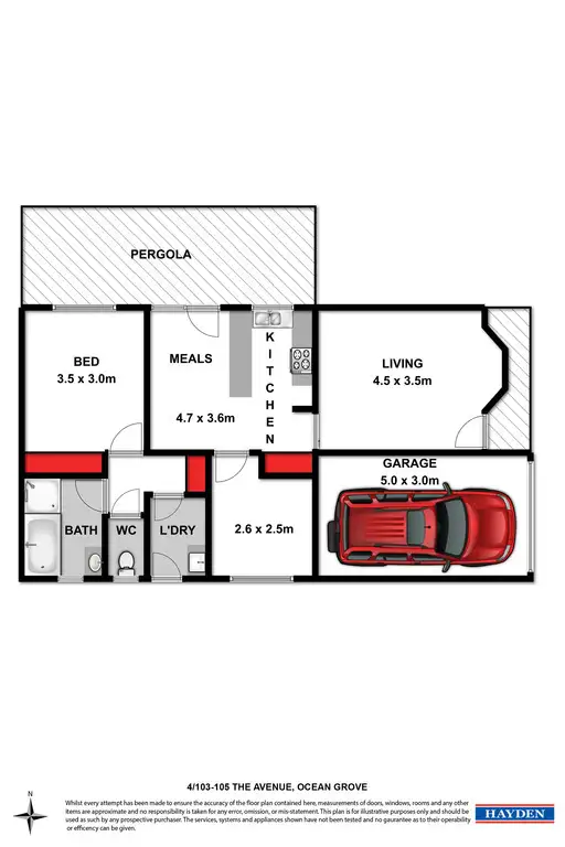 Floorplan of Homely unit listing, 4/103 The Avenue, Ocean Grove VIC 3226