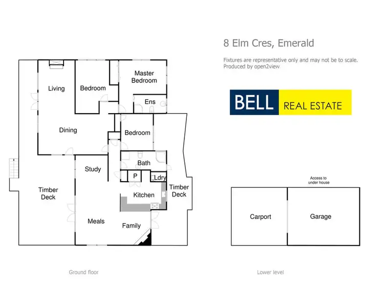 Floorplan of Homely house listing, 8 Elm Crescent, Emerald VIC 3782