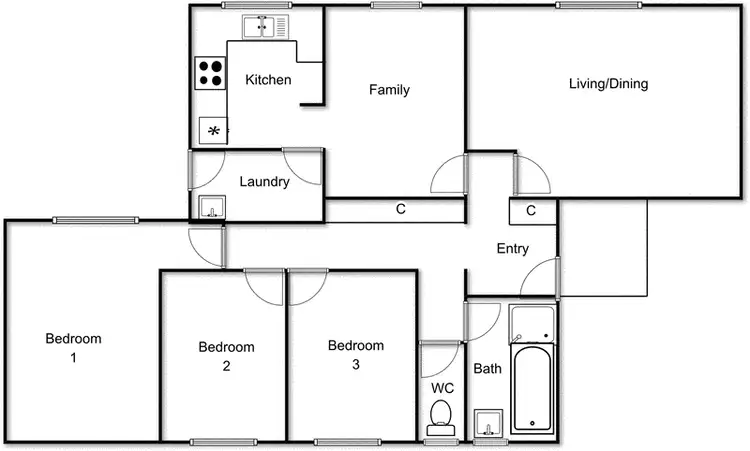 Floorplan of Homely house listing, 5 Davice Place, Chisholm ACT 2905