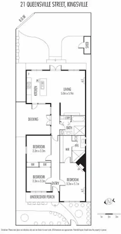 Floorplan of Homely house listing, 21 Queensville Street, Kingsville VIC 3012