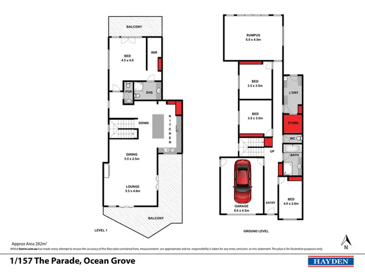 Floorplan of Homely townhouse listing, 1/157 The Parade, Ocean Grove VIC 3226