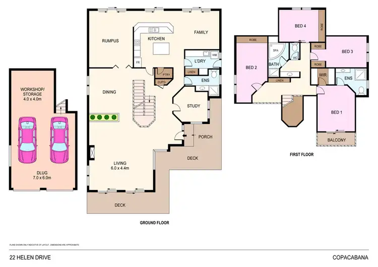 Floorplan of Homely house listing, 22 Helen Drive, Copacabana NSW 2251