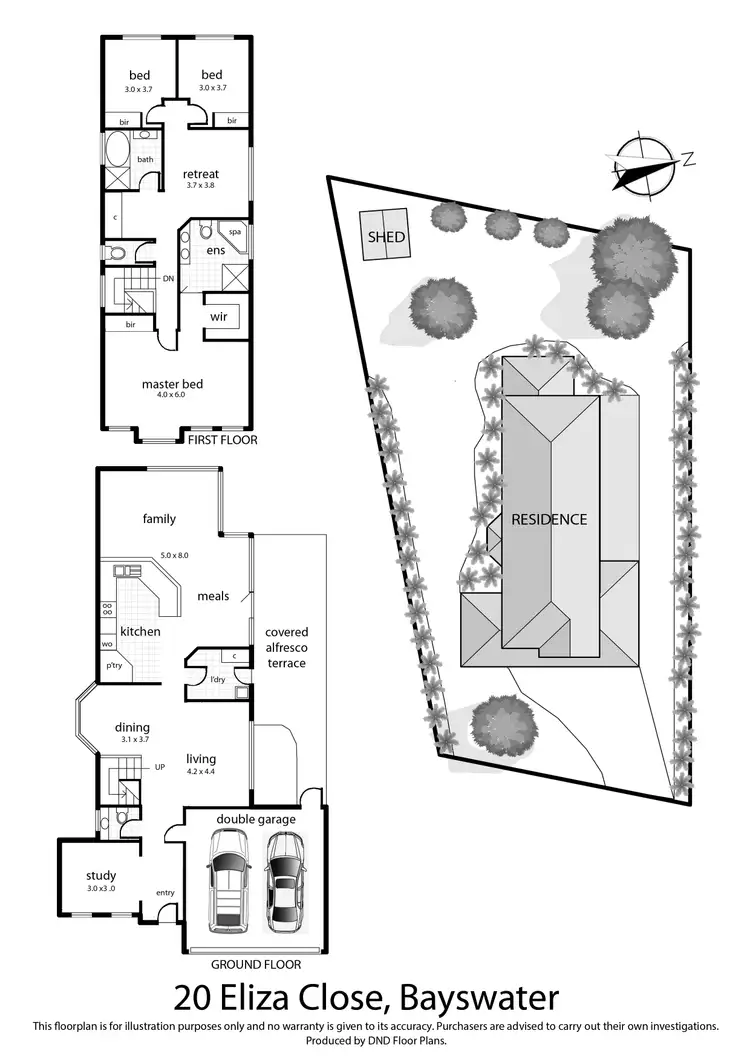 Floorplan of Homely house listing, 20 Eliza Close, Bayswater VIC 3153