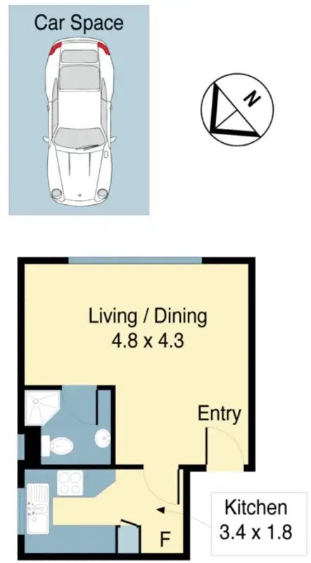 Floorplan of Homely studio listing, 20/85c Wigram Road, Glebe NSW 2037