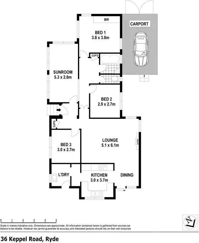 Floorplan of Homely house listing, 36 Keppel Road, Ryde NSW 2112