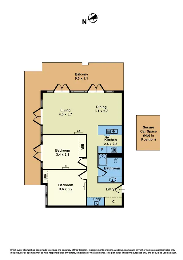 Floorplan of Homely apartment listing, 15/40 Murray Street, Yarraville VIC 3013