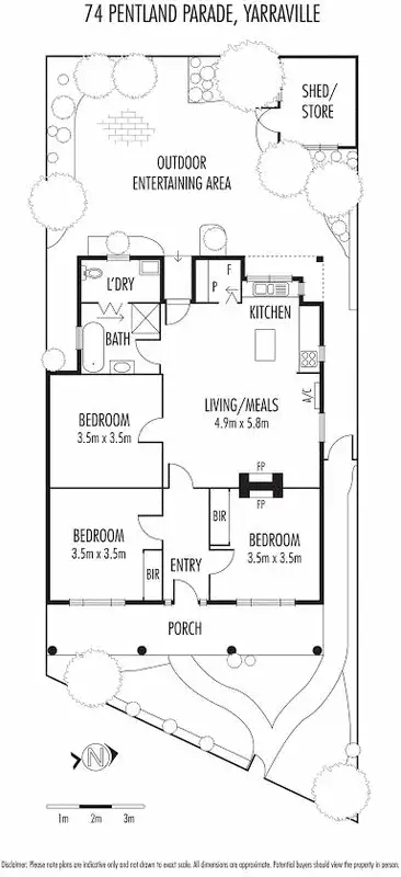 Floorplan of Homely house listing, 74 Pentland Parade, Yarraville VIC 3013