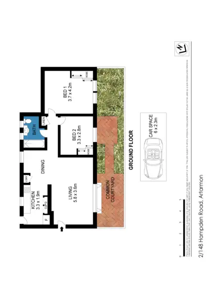 Floorplan of Homely apartment listing, 2/148 Hampden Road, Artarmon NSW 2064