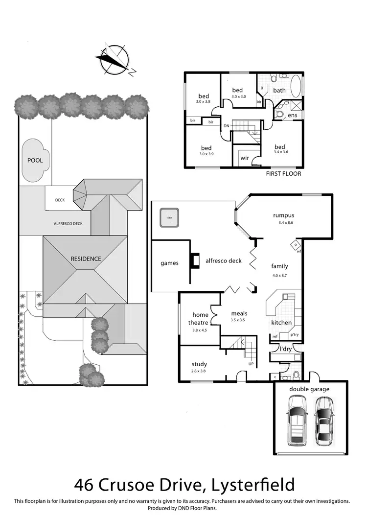 Floorplan of Homely house listing, 46 Crusoe Drive, Lysterfield VIC 3156