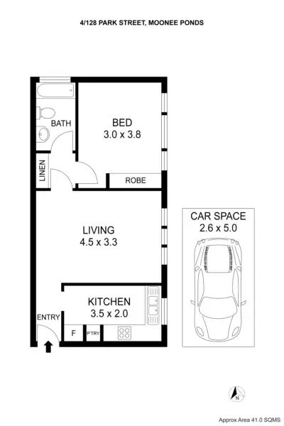 Floorplan of Homely flat listing, 4/128 Park Street, Moonee Ponds VIC 3039