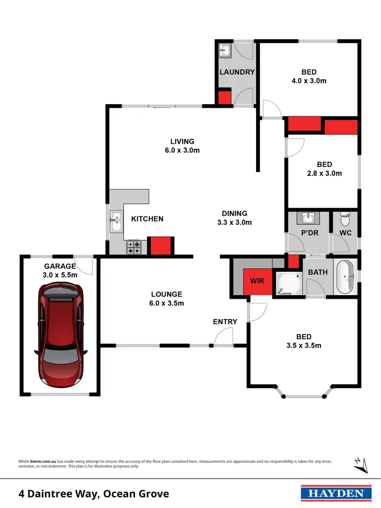 Floorplan of Homely house listing, 4 Daintree Way, Ocean Grove VIC 3226