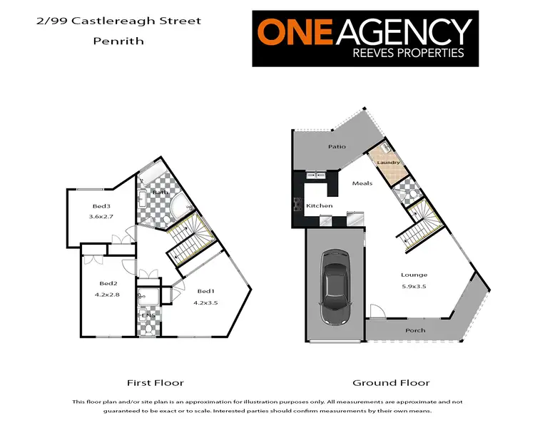 Floorplan of Homely townhouse listing, 2/99 Castlereagh Street, Penrith NSW 2750