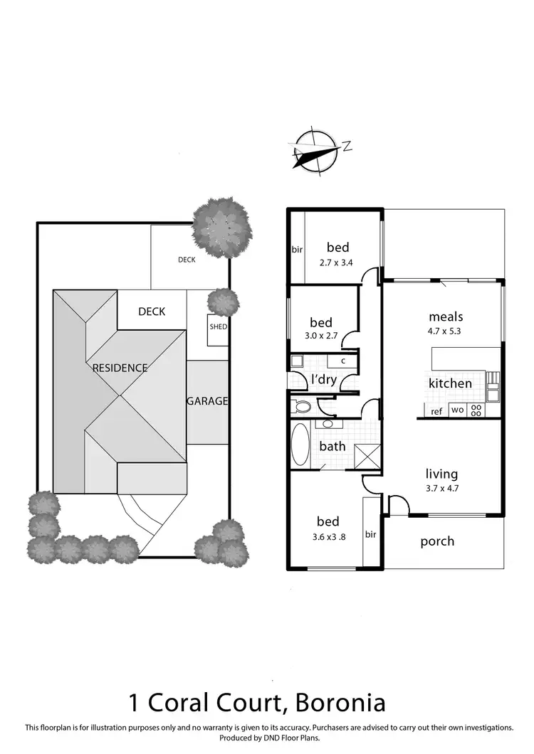 Floorplan of Homely house listing, 1 Coral Court, Boronia VIC 3155